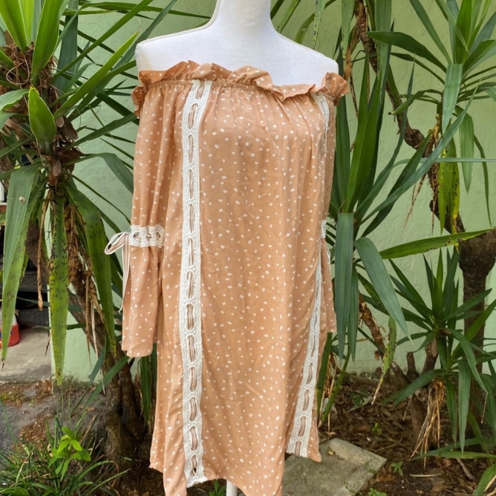 Surf Gypsy Boho off shoulder Dress